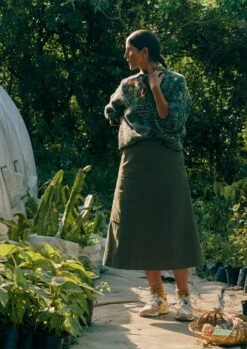 Space Dyed Hand Loomed Sweater | Green Multi -Falke Store WKNUS12 2