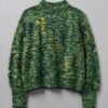 Space Dyed Hand Loomed Sweater | Green Multi -Falke Store WKNUS12 greenmulti 0