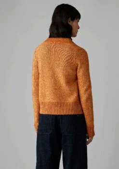 V-Neck Alpaca Blend Cardigan | Butternut Melange -Falke Store WKNUS17 8