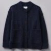 Donegal Wool Knitted Jacket | Navy -Falke Store WKNUS27 navy 0