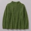 Fisherman Rib Cotton Wool Tunic | Lawn Green -Falke Store WKNUS31 lawngreen 0