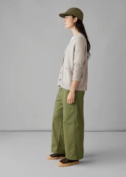 Wool Cashmere Boxy Cardigan | Putty -Falke Store WKNUS34 6