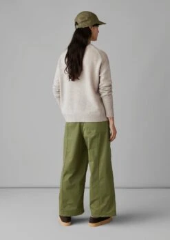 Wool Cashmere Boxy Cardigan | Putty -Falke Store WKNUS34 7