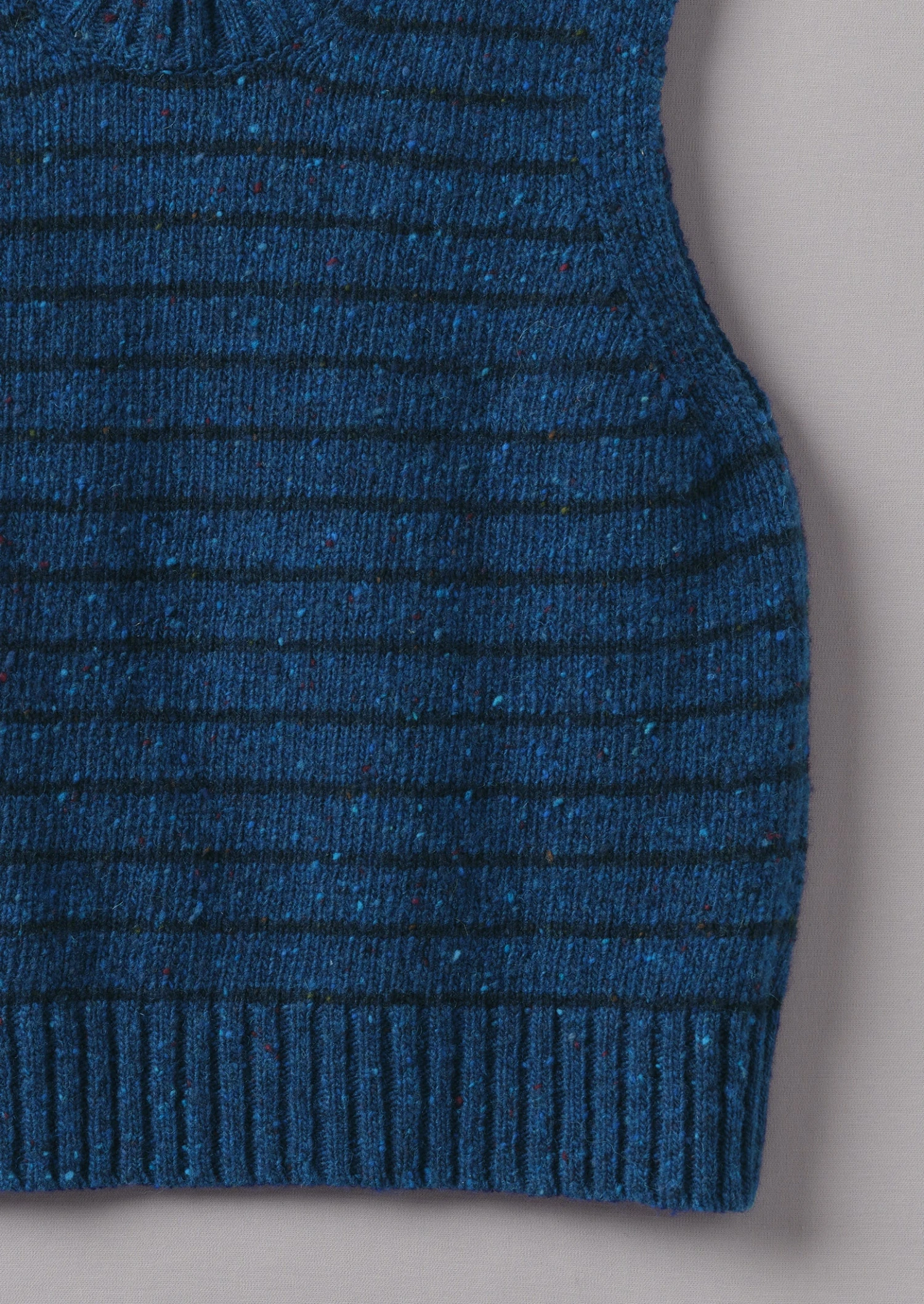 Stripe Donegal Merino Knitted Tank | Blue/Navy 9 Stripe Donegal Merino Knitted Tank | Blue/Navy - Image 7