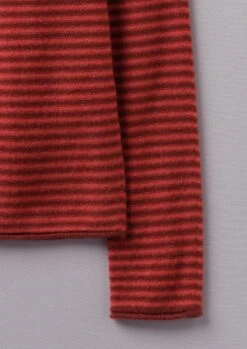 Stripe Wool Cashmere Neat Sweater | Red Earth/Harissa -Falke Store WKNUS36 11