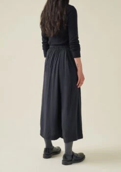 Crinkle Twill Culottes | Midnight -Falke Store WSKTW06 10copy