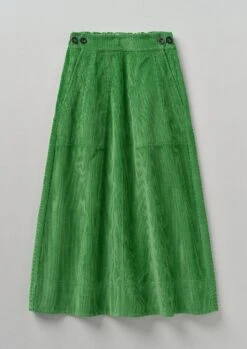 A Line Organic Cord Skirt | Spruce