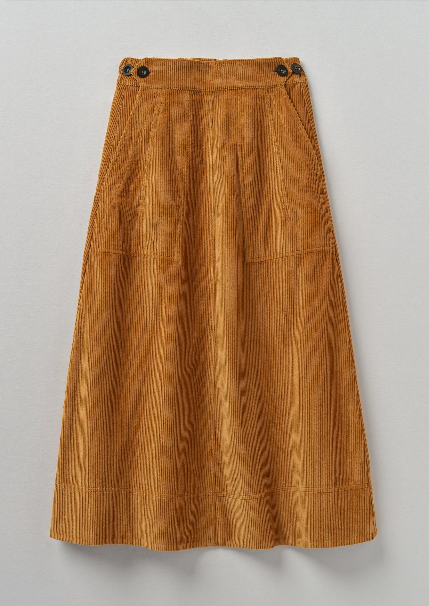 A Line Organic Cord Skirt | Toffee 3 A Line Organic Cord Skirt | Toffee