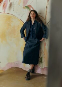 Wide Sleeve Organic Indigo Denim Jacket | Indigo -Falke Store WSKTW11 2