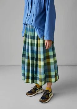 Cabin Check Organic Cotton Skirt | Juniper -Falke Store WSKUS10 2