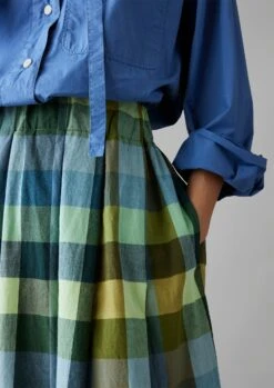 Cabin Check Organic Cotton Skirt | Juniper -Falke Store WSKUS10 3