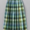 Cabin Check Organic Cotton Skirt | Juniper 1 Cabin Check Organic Cotton Skirt | Juniper -Falke Store WSKUS10 juniper 0