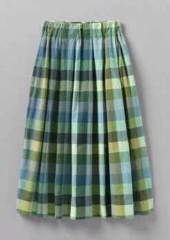 Cabin Check Organic Cotton Skirt | Juniper