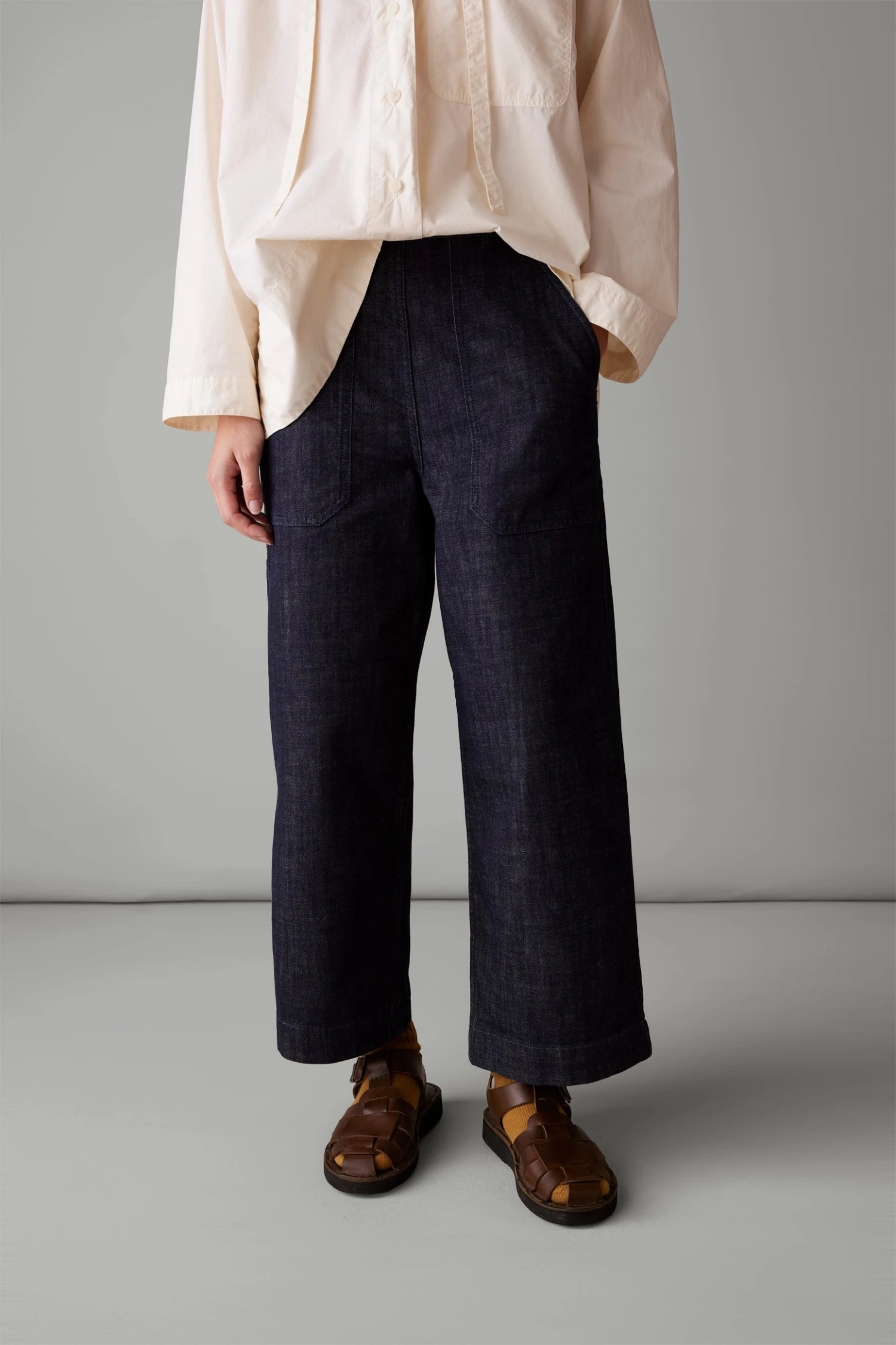 Annie Organic Denim Side Button Jeans | Indigo 5 Annie Organic Denim Side Button Jeans | Indigo - Image 3