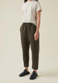 Gabi Cotton Pull On Trousers | Loden 8 Gabi Cotton Pull On Trousers | Loden -Falke Store WTRQW27 2