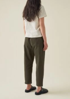Gabi Cotton Pull On Trousers | Loden 9 Gabi Cotton Pull On Trousers | Loden -Falke Store WTRQW27 3