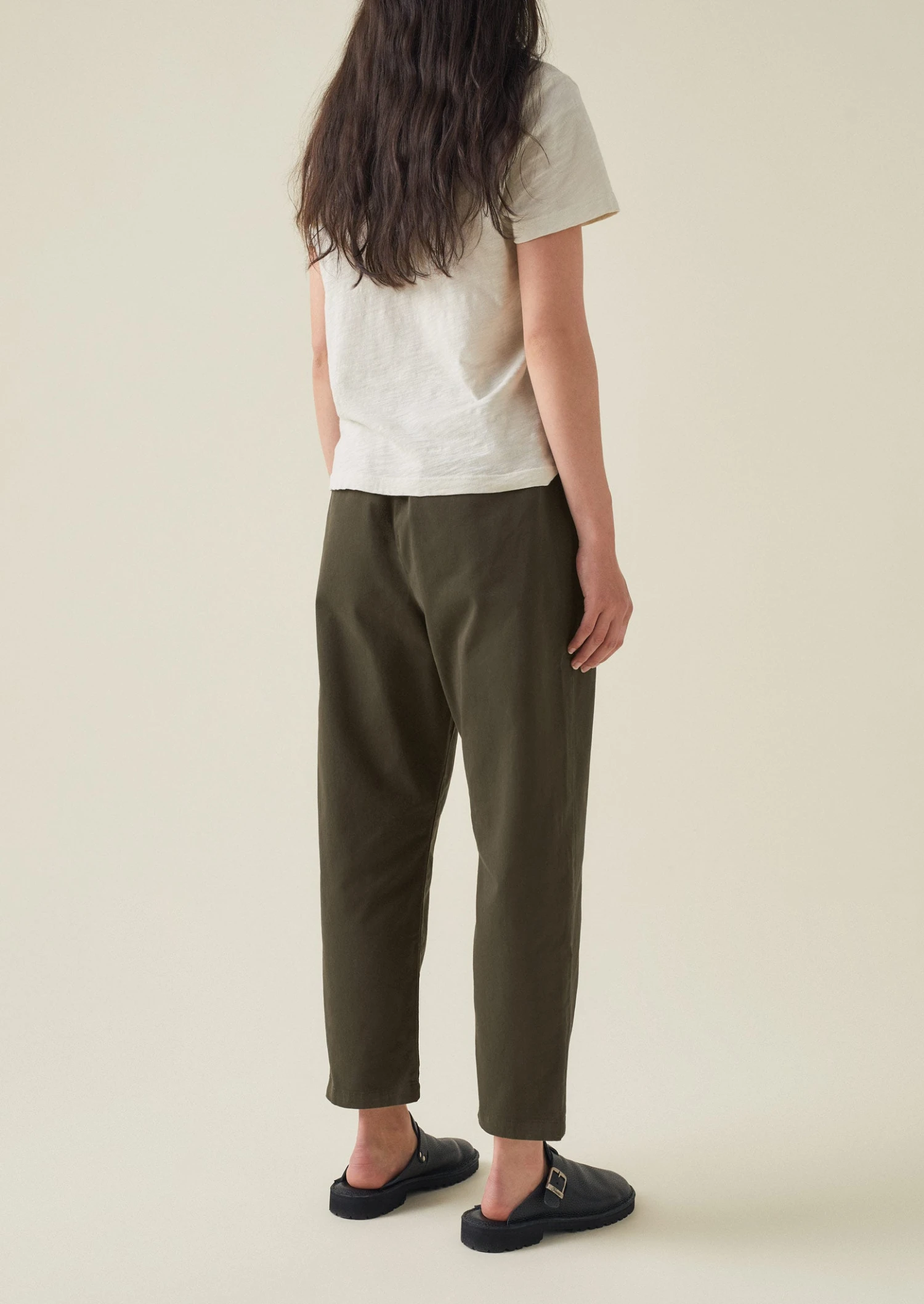 Gabi Cotton Pull On Trousers | Loden 6 Gabi Cotton Pull On Trousers | Loden - Image 4