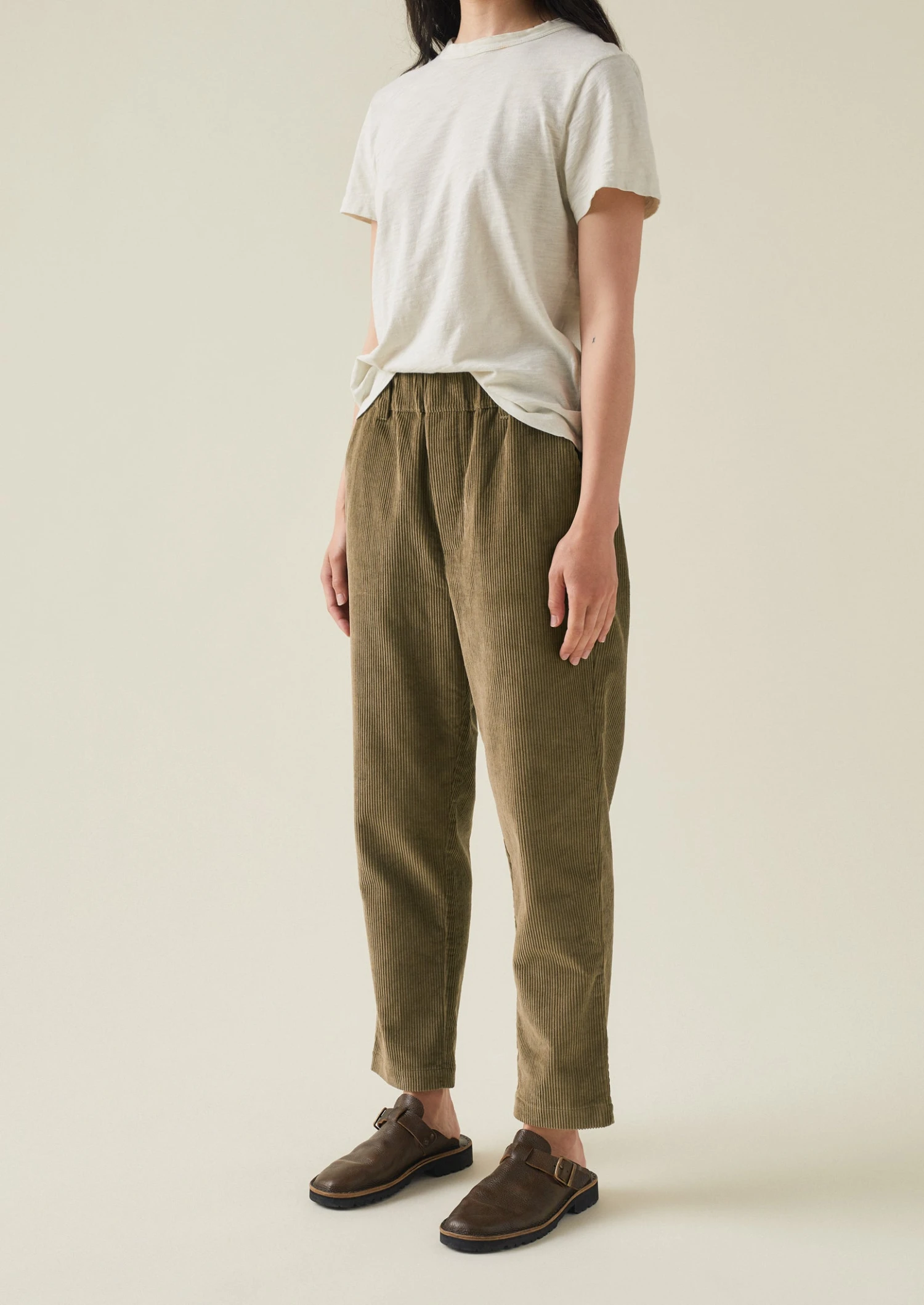 Gabi Organic Cord Pull On Trousers | Dark Pear 5 Gabi Organic Cord Pull On Trousers | Dark Pear - Image 3