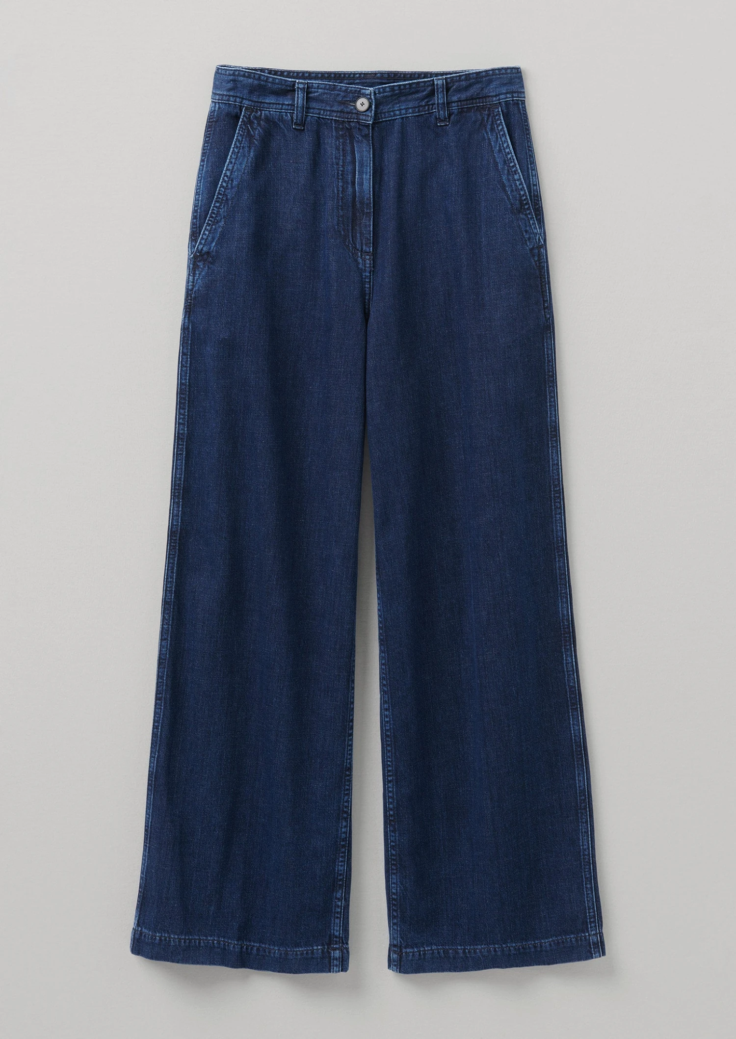 Flat Front Indigo Denim Trousers | Indigo 3 Flat Front Indigo Denim Trousers | Indigo