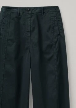 Flat Front Cotton Twill Trousers | Slate 7 Flat Front Cotton Twill Trousers | Slate -Falke Store WTRSW27
