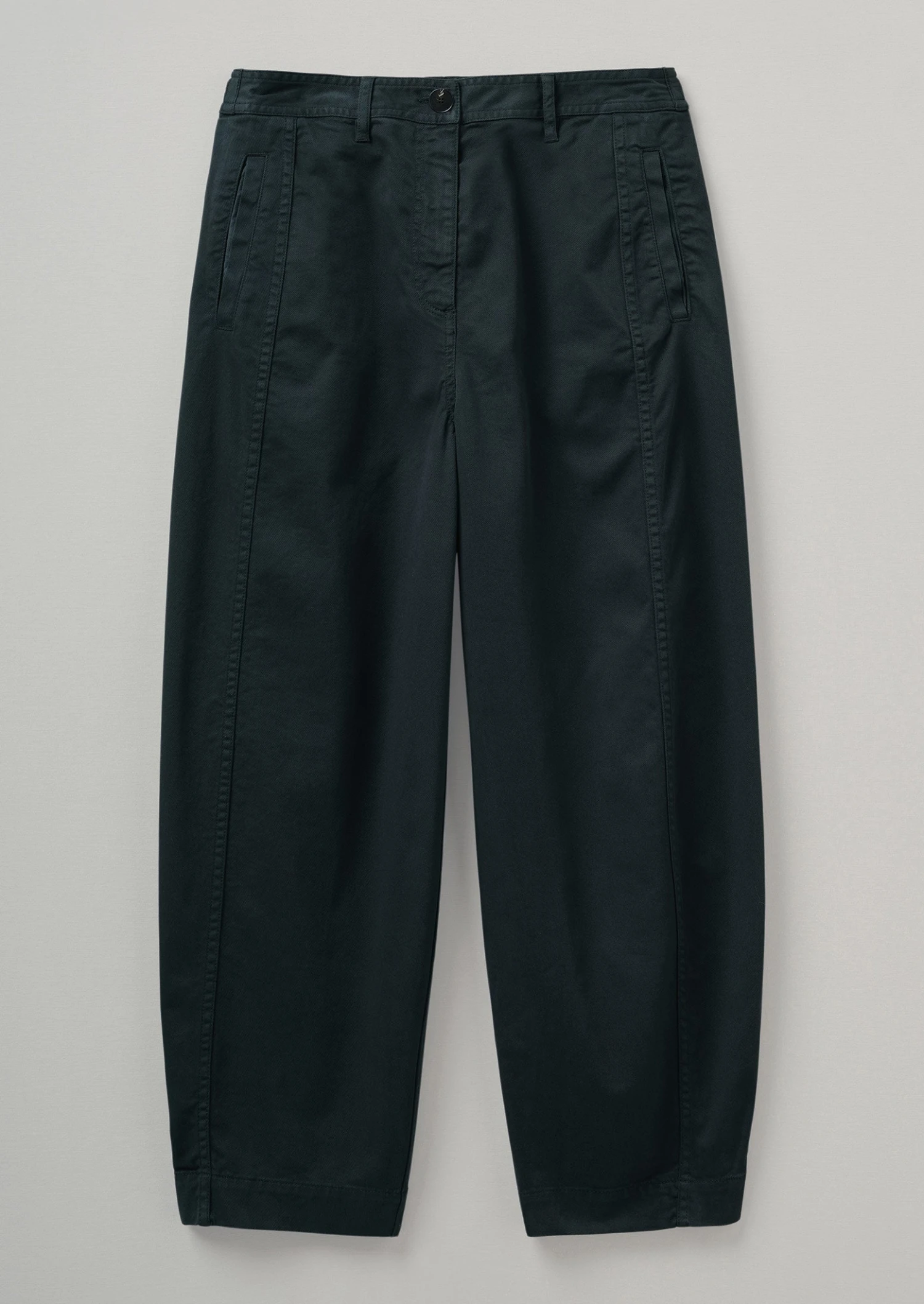 Flat Front Cotton Twill Trousers | Slate 3 Flat Front Cotton Twill Trousers | Slate
