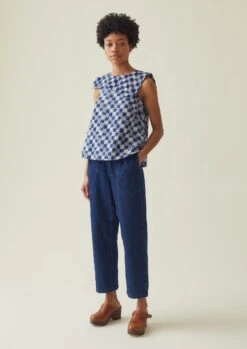 Suki Panelled Denim Trousers | Indigo -Falke Store WTRTS22 3