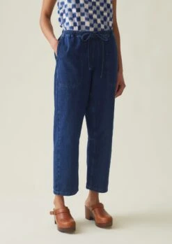 Suki Panelled Denim Trousers | Indigo -Falke Store WTRTS22 4