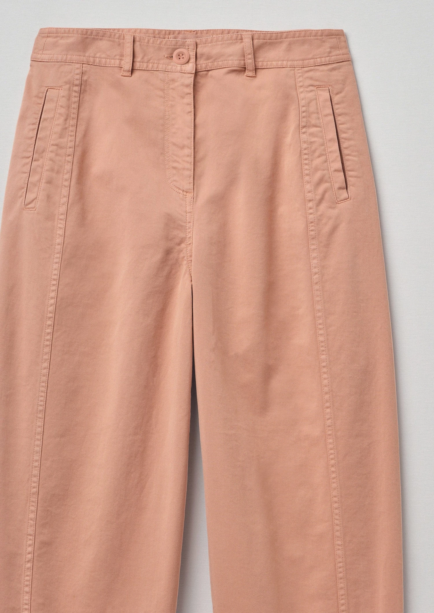 Flat Front Cotton Twill Trousers | Madder Rose 9 Flat Front Cotton Twill Trousers | Madder Rose - Image 7