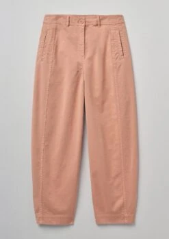 Flat Front Cotton Twill Trousers | Madder Rose