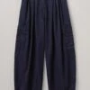 Indigo Cotton Twill Wide Leg Trousers | Indigo -Falke Store WTRTW03 indigo 0