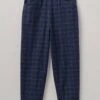 Alix Cotton Wool Seersucker Trousers | Navy -Falke Store WTRTW25 navy 0