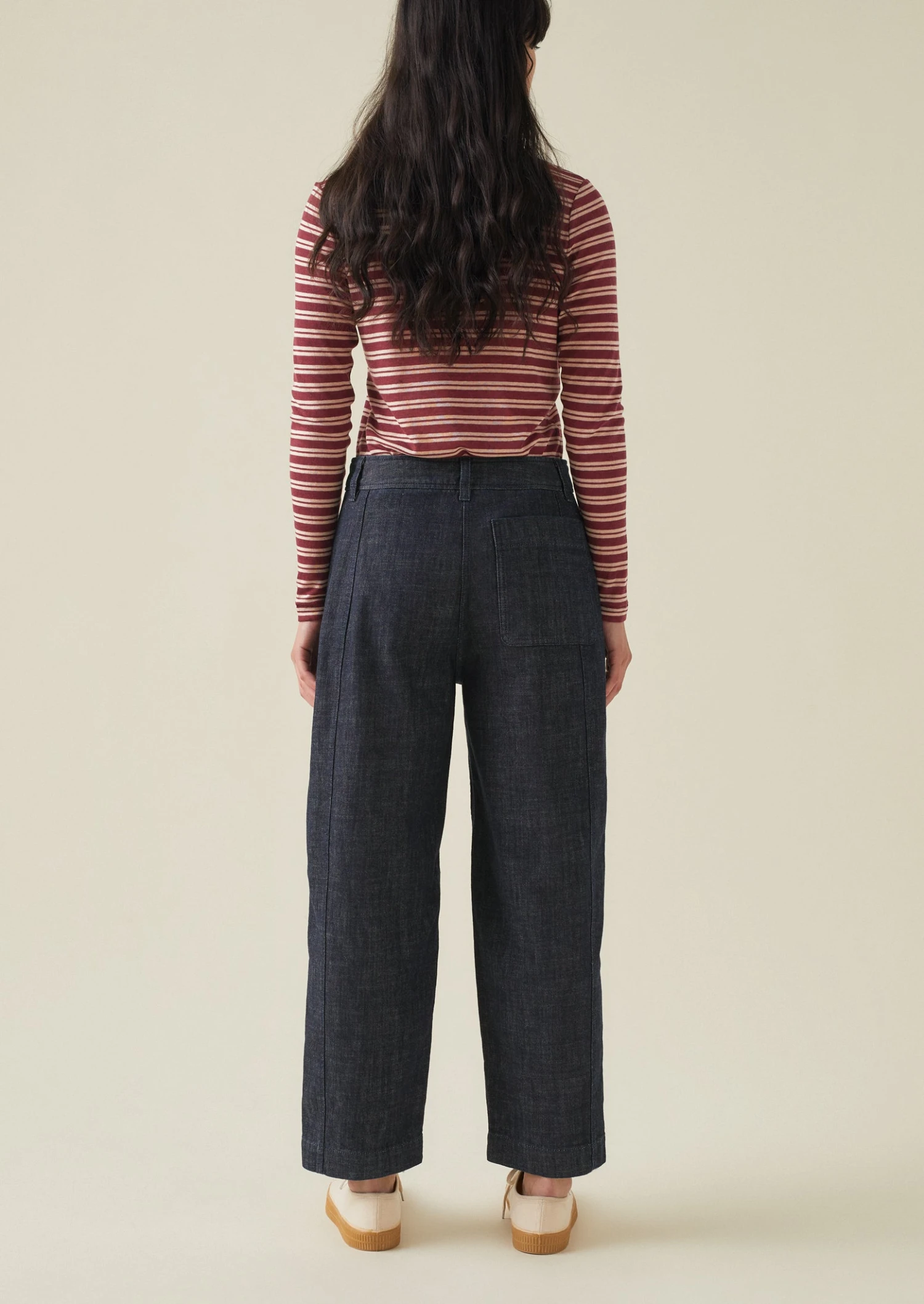 Panelled Organic Indigo Denim Trousers | Indigo 7 Panelled Organic Indigo Denim Trousers | Indigo - Image 5