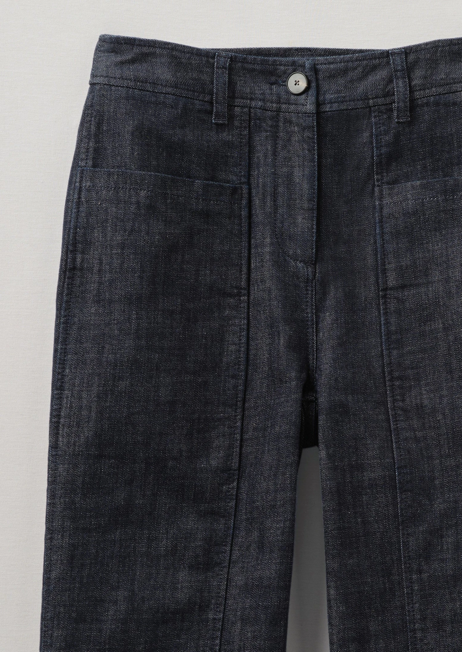 Panelled Organic Indigo Denim Trousers | Indigo 8 Panelled Organic Indigo Denim Trousers | Indigo - Image 6