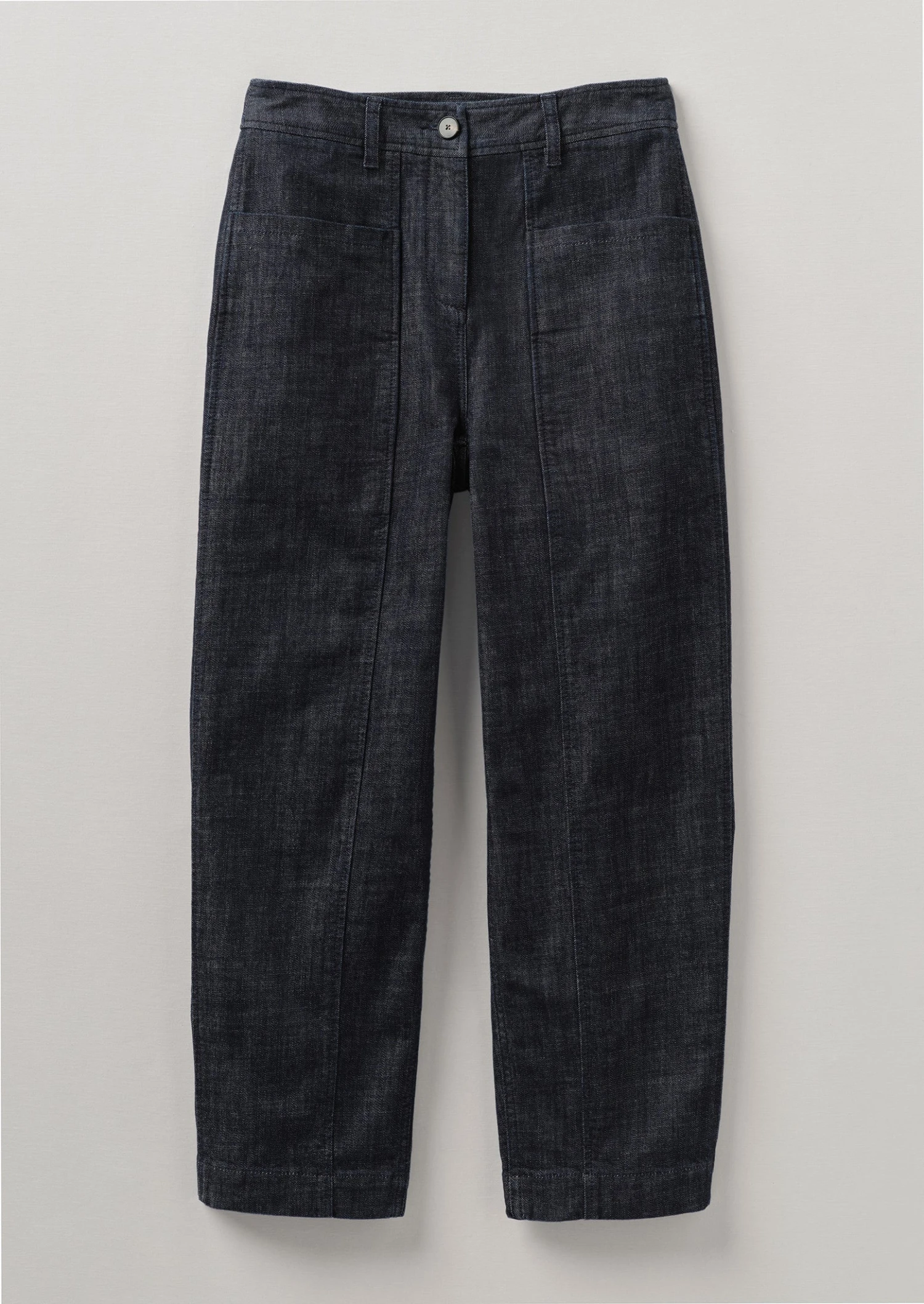 Panelled Organic Indigo Denim Trousers | Indigo 3 Panelled Organic Indigo Denim Trousers | Indigo