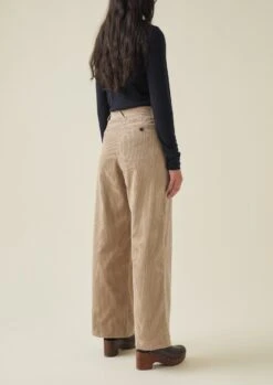 Annie Organic Cord Side Button Trousers | Blonde -Falke Store WTRTW28 4
