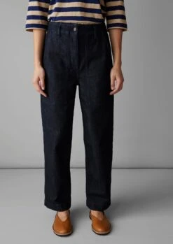 Indigo Denim Workwear Trousers | Indigo -Falke Store WTRUS07 2