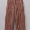 Panelled Cotton Twill Trousers | Dusty Pink -Falke Store WTRUS25 dustypink 0
