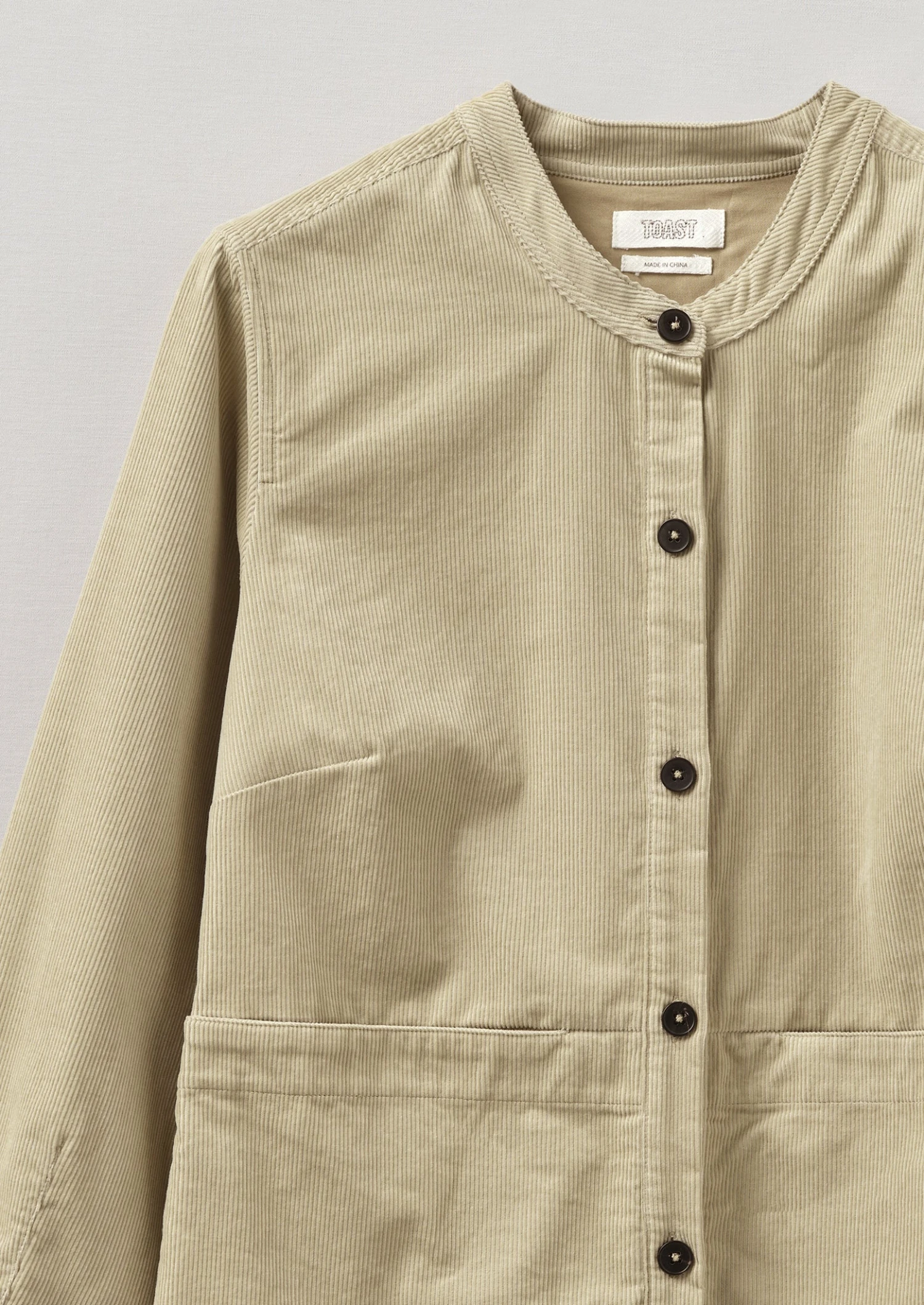Front Pocket Soft Organic Cord Shirt | Stone 8 Front Pocket Soft Organic Cord Shirt | Stone - Image 6