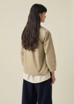 Front Pocket Soft Organic Cord Shirt | Stone 12 Front Pocket Soft Organic Cord Shirt | Stone -Falke Store WWTTW07 4