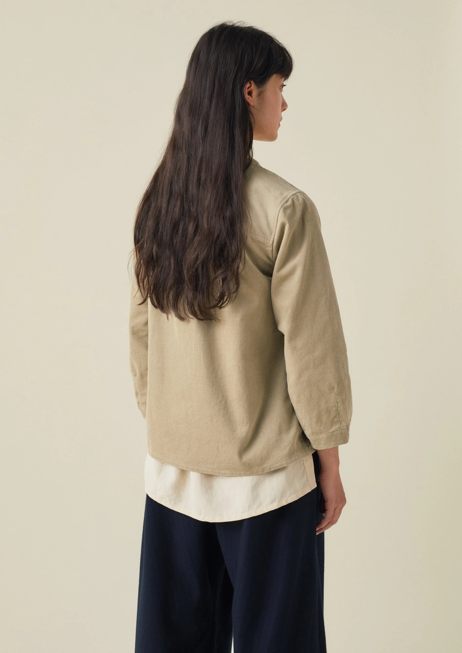 Front Pocket Soft Organic Cord Shirt | Stone 7 Front Pocket Soft Organic Cord Shirt | Stone - Image 5