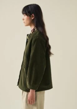 Front Pocket Soft Organic Cord Shirt | Tent Green 11 Front Pocket Soft Organic Cord Shirt | Tent Green -Falke Store WWTTW07 6