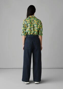 Trailing Nasturtium Print Shirt | Garden Green -Falke Store WWTUS11 3