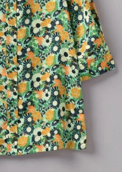 Trailing Nasturtium Print Shirt | Garden Green -Falke Store WWTUS11 4