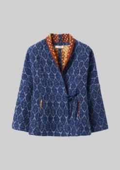 Ikat Kantha Jacket | Blues