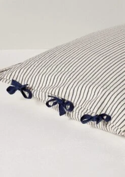 Organic Cotton Pyjama Stripe Housewife Pillowcase | Navy/Ecru -Falke Store organic cotton pyjama stripe housewife pillowcase 57e0c727 336d 46d3 a968 ac4ae003a457