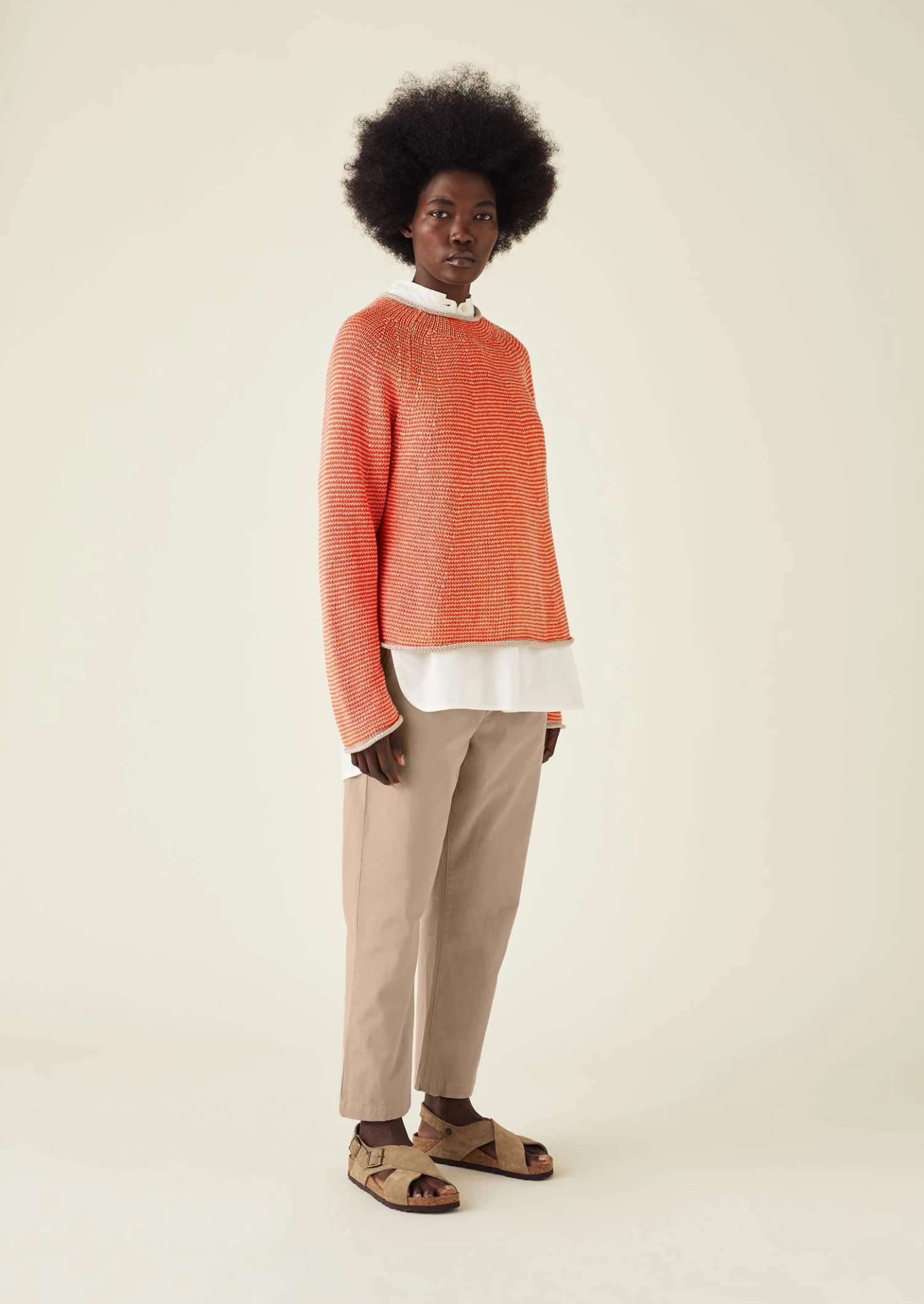 Gabi Cotton Pull On Trousers | Jute 4 Gabi Cotton Pull On Trousers | Jute - Image 2